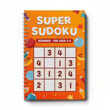 Children's Sudoku Grid Workbook, Problem-Solving Number Challenges, One Puzzle Each Page, Age Choices 3-6 6-9 9-12 12+ - Super Sudoku - View 10