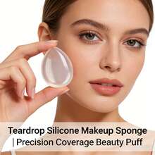 1/3pcs Silicone Makeup Tools, Foundation Puff, Concealer Puff And Brush, Elastic, Easy To Clean, Perfect For Beginners, Especially For Oil Control In Summer. Essential For Makeup Lovers - Multicolor - View 2