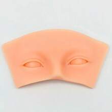 Ultra Soft Silicone Practice Face, Suitable For Tattoo And Makeup Artists. Silicone Practice Skin, Realistic Face Eyebrow Eye Lip Permanent Makeup Practice Tool. 3D Silicone Embroidery Face Skin, Beginner Eyebrow Eye Lip Simulation Practice Skin, Makeup Model, Jewelry Display Mold, Piercing Model, Beauty Learning - Multicolor - View 15