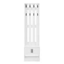 Hall Tree White Made Of Wood For Entryway And Hallway - 白色 - 查看 9