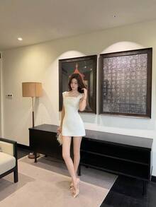 Women Midi Dresses - White - View 10