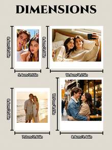 Personalized Photo Print In Vintage Border Style,Upload Your Own Pictures, Pick From Multiple Frame Colors,Unique Gift For Boyfriend/Girlfriend/Husband/Wife On Anniversary, Valentine, Christmas,Ready-To-Hang Wall Decor - Multicolor - View 3