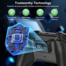 Xb Ox One/S/X/Elite Rechargeable Battery, 1200mAh LED Digital Battery Level Display 1% Battery, 3-4 Hours Charging For 40 Hours Gaming, 2000+ Times Charging, Black, Only Compatible With One/S/X/Elite - Black - View 7