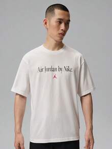 Jordan Men's AS BRK GX SNKR 85 SS CRW Short Sleeve Knit Collarless T-Shirt TIX1577-100 - White - View 1