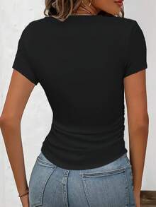 Women T-Shirts - 黑色 - 查看 3