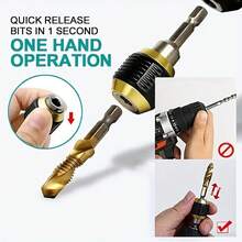 60mm Large Head Hex Shank Quick Release Adapter, Self-Locking Pop-Up Drill Bit Converter Connector For 3-Jaw Electric Drill Chuck Industrial - Multiple Styles - View 9