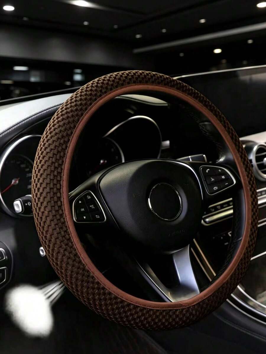 1PC Cooling Non-Inner Ring Elastic Ice Silk Car Handle Cover, Sweat-Absorbing, Breathable, Adjustable, Universal Fit. - Elastic Ice Silk Handle Cover - View 1