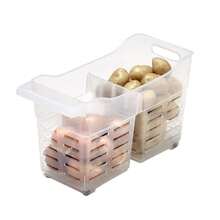 Organizador de Cozinha e Banheiro com Rodas Zylx Shopping USE Trolley Box Duo - Cesto Organizador Transparente 46x19x27cm - transparente - Ver 5
