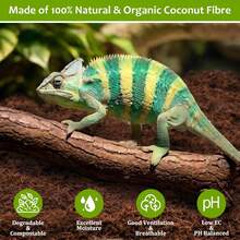 Riare 2 Pack Natural Coconut Fiber Substrate For Reptile- Premium Compressed Coconut Husk Terrarium Bedding For Reptile, Tortoise, Frogs, Snakes Hermit Crabs, Burrowing Animals - 4 Pack - View 3