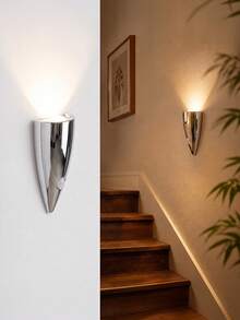 1pc Adhesive Motion Sensor LED Wall Light, Wireless Battery Operated Night Light With Dusk To Dawn Sensor And Night Mode, Minimalist Rechargeable Mini Corner Light, Decorative Wireless Sensor Wall Lamp For Hallway, Bedroom - 彩色 - 查看 1