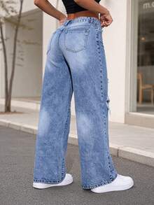Women Jeans - Blue - View 2