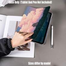 Y-Fold High Transparency Acrylic Tablet Protective Case With Pen Slot. Y-Fold High Transparency Acrylic Model, Tablet Protective Case Features: Y-Shaped Tri-Fold Stand Design, Smart Sleep/Wake, Full Coverage Protection, Skin-Friendly Frame Material, Air Cushion Anti-Drop Frame, Multi-Angle Stand, Transparent Acrylic Back Panel, Built-In Pen Slot, Precise Cutouts, Lightweight And Portable. Compatible With IPad Mini4/5 (7.9 Inch), Mini6/7 (8.3 Inch); Air1/2/3, IPad5/6/8 Generation (9.7 Inch); IPad2019-2021, Pro10.5 - Figure 13 - View 3