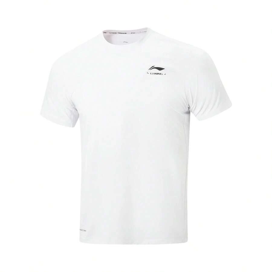 Li-Ning Men's Training Minimalist Logo Crew Neck LN FAST DRY Sweat-Absorbing Durable Quick-Dry Breathable Fitness Short Sleeve T-Shirt ATSW485 - White - View 1