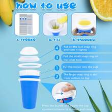 Squeeze-Style Smoothie Cup, Homemade Milkshake Cup, Squeeze Ice Maker Cup, Summer Quick Cold Drink Shaker Cup, Magic Quick Freeze Smoothie Cup With Lid And Straw, Suitable For Juice, Soda, Milk And Ice Cream - Multicolor - View 3