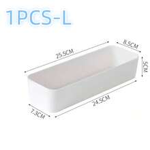 1/4/6/8/9/11pcs Desktop Cosmetic Storage Box Set, Combination Transparent Plastic Drawer Organizer Set, Transparent Vanity Storage Box, Exquisite Storage Box, Desktop Drawer Divider Organizer And Storage Bin, Suitable For Kitchen, Bedroom, Bathroom, Office Cosmetics, Jewelry, Small Tools, Party Desktop Drawer Decoration - White - View 14