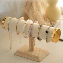 1pc Bracelet Display Stand, Jewelry Holder, Jewelry Props, Watch Bracelet Storage Display Rack, Jewelry Display Stand, High-End Jewelry Display Props Rack - Beige - View 13