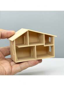 Miniature Dollhouse, Mini Model House Frame, Fun Decoratable Tiny Room (Decorations Not Included) DIY Garden Decoration - A - View 10