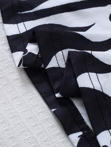 Halloween Mädchen lustiges Totenkopf Langarmkleid - Schwarz und Weiss - Übersicht 6