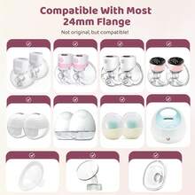 Flange Sizing Kit 3-In-1 With 14/16/18/20/22mm For 24mm Electric Breast Pump Flanges/Shields, 10PCS Soft Silicone Flange Inserts For More Comfortable - Blue Flange Size Kit 14/16/18/20/22 - View 4