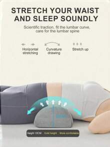 Memory Foam Crescent Leg Support Pillow, Ergonomic Knee Back Ankle Cushion Improves Blood Circulation, Eases Sciatica And Hip Discomfort, Perfect Side Sleeping Pillow For Office Naps And Travel Rest, Versatile Sofa Bed Leg Support Accessory - Multicolor - View 3