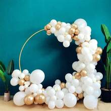 2M Round Hoop Balloon Arch Backdrop Flower Gold Display Stand Frame Wedding New - CZP047 - View 7