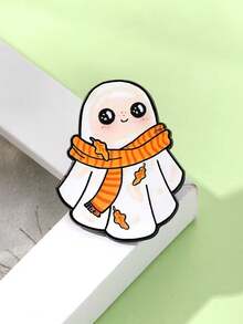 1pc Creative Cartoon Ghost Brooch, Suitable For Wearing On Suit Or Coat Collar, Applicable For Holiday Outfits, Parties, Halloween, Daily Use, Also Can Be Used As A Unique Accessory For Bags - One Size Fits All - View 5