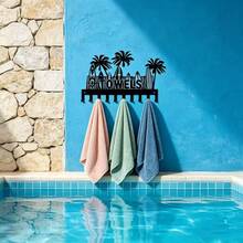 Pool Wall Towel Hook, Bathtub Accessory Towel Rack, Pool Bathroom Towel Rack, Bathrobe Storage Rack, Towel, Bathrobe, Coat, Swimsuit Organizer Hook, Ideal Christmas, Thanksgiving, Halloween, Birthday, Housewarming Gift - View 2