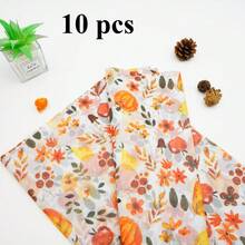 Autumn And Winter Harvest Thanksgiving Printing Semi Transparent Tissue Packaging Paper 19.69 * 13.78 Inches, Bouquet Packaging Decorative Tissue, Gift Box Lining, DIY Gift Decoration, Thanksgiving Christmas Party Packaging Supplies - View 12