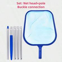 Pool Skimmer Net Set, Adjustable 5-Section 48-Inch Telescopic Aluminum Alloy Pole, Dense Pond Cleaning Net, Fine Mesh Leaf Net, Suitable For Garden Ponds And Hot Tubs, Blue, For Pool Maintenance And Cleaning, Essential Pool Maintenance | Professional Pool Equipment | Durable Pool Net | Pool Cleaning Tools - 6-chaowang - View 14