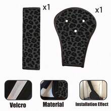 2pcs/Set Car Seat Belt Adjuster & Fixator, Anti-Choke Shoulder & Belly Guard, Cute Detachable Portable Anti-Choke Belly + Shoulder Guard Set - Multicolor - View 2