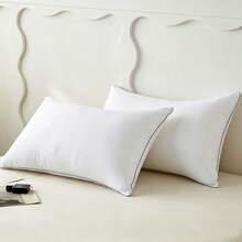 1 pieza Núcleo de almohada suave y elástico, almohada de soporte para el cuello, lavable a máquina - Blanco - Ver 7