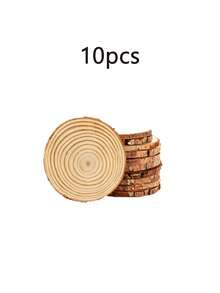 5pcs/10pcs Bulk Round Wood Slices, Undrilled, With Bark, DIY Wood Crafts, Suitable For Hand Painting, Pyrography, Carving, Christmas Tree Decoration, Wedding Gift Tags, Thanksgiving Autumn Tabletop Decor And Making Artistic Coasters - Round Wooden Board - View 12