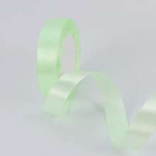 25 Yards/Roll Matte Polyester Satin Ribbon 2.5cm Light Green Fresh Mori Style Decorative Ribbon For Flower Bundling Outdoor Lawn Wedding Decor Spring Easter Gift Box Packaging Handmade DIY Accessories (6mm/10mm/15mm/20mm/40mm) - Light Green - View 6
