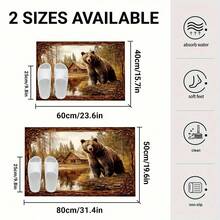 1/2pcs Farmhouse Style Kitchen Floor Mat, Polyester Absorbent Mat, Kitchen Floor Mat, Door Mat, Suitable For Kitchen, Living Room, Entrance, Balcony, Home Decor, Holiday Gift, Bedroom Floor Mat, Foot Mat, Pet Mat, Bathroom Decor, Room Decor, Kitchen Decor - Multicolor - View 6