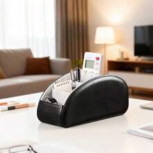 Multi-Compartment Remote Control Storage Box, Multi-Functional Desktop Organizer, Suitable For TV Remote, Stationery, Glasses, Cosmetics And Small Items Storage, Space-Saving Bedside Table Storage Box, Universal For Home And Office Scenarios, Creative And Practical Home Storage Box - A - View 8