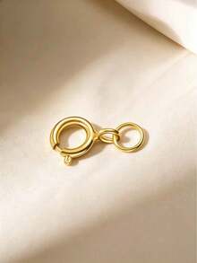 1pc Versatile Double-End Spring Clasp Bracelet Necklace Extension Connector, 18K Gold Stainless Steel DIY Universal Clasp Accessory - Spring Link Connector - View 12