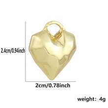 1pc Copper Asymmetrical Heart & Sun Pendant DIY Bracelet Necklace Anklet Charm, Niche Layering Accessory For Best Friends, Valentine's Day, Beach Vacation, Coworker Gift, Mother's Day - Multicolor - View 38