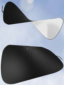 Car Windshield Sunshade, Anti-UV Heat Insulation Device, Car Anti-Glare Sunshade, Car Front Windshield Sunshade, Car Window Sunshade, Car Sunshade Board. Easy To Install, Suitable For Installation Inside The Front Windshield, Helps Prevent Sunlight From Hitting The Dashboard And Interior. - One Size Fits All - View 2