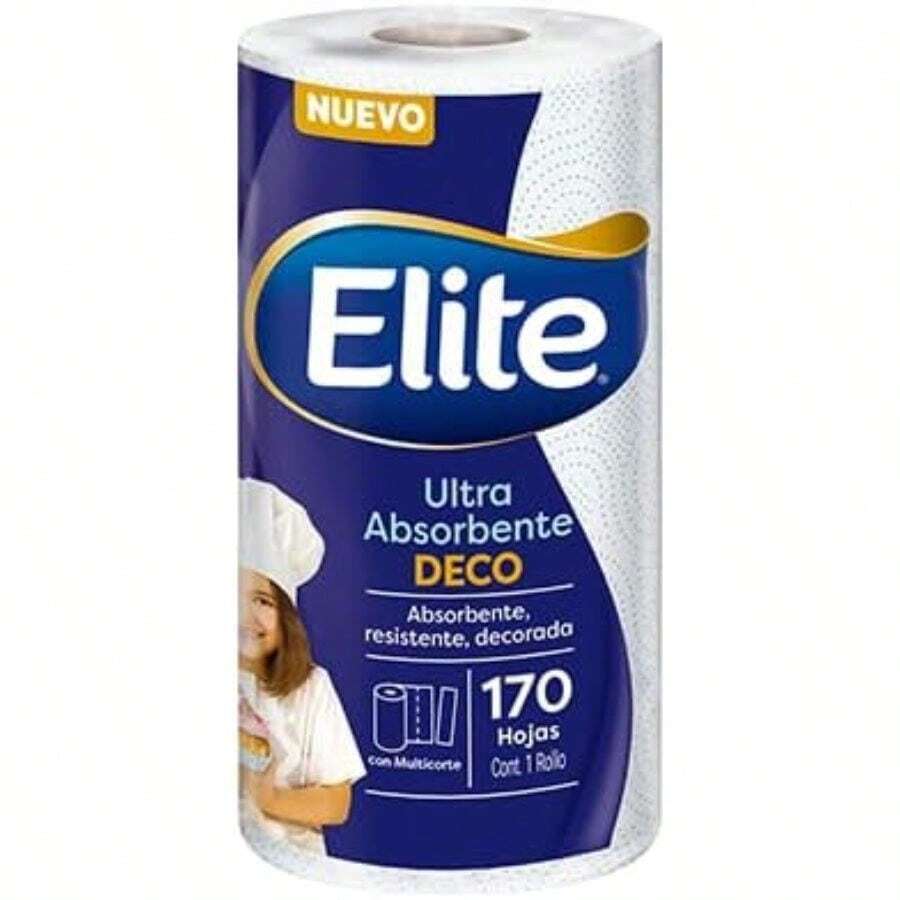 Elite Toalla De Papel Ultra Absorbente Deco 1 Rollo 170 Hojas - Multicolor - View 1