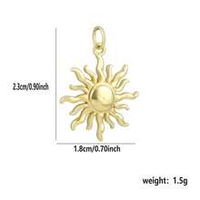 1pc Copper Asymmetrical Heart & Sun Pendant DIY Bracelet Necklace Anklet Charm, Niche Layering Accessory For Best Friends, Valentine's Day, Beach Vacation, Coworker Gift, Mother's Day - Multicolor - View 36