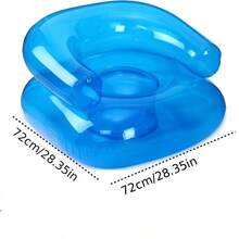 2Pcs Including 1Pc Foldable Inflatable Beach Chair And 1Pc Foot Pump, Portable Floor Backrest Chair, Lightweight Slouchy Seat For Indoor, Outdoor, Poolside, Beach, Lawn, Concert, Hiking - Multicolor - View 7