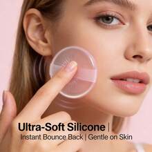 1/3pcs Silicone Makeup Tools, Foundation Puff, Concealer Puff And Brush, Elastic, Easy To Clean, Perfect For Beginners, Especially For Oil Control In Summer. Essential For Makeup Lovers - Multicolor - View 1