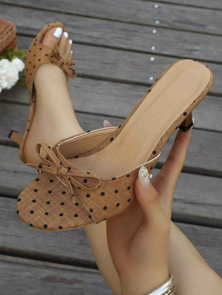 Sandal Hak Tinggi Wanita Warna Beige, Ujung Terbuka, Gaya Minimalis Serbaguna, Cocok untuk Musim Panas