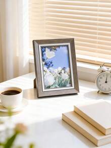 1pc Pastel Wood Grain Texture Single Frame, Multicolor Macaron Desktop Standing Photo Frame, Minimalist White Matting Photo Frame, Suitable For Landscape/Portrait Photos, Exquisite Desktop Display Frame, Cute Bedroom/Dorm/Apartment/Office Vanity Decor, Sweet Memory Photo Frame Gift, Suitable For Birthday/Housewarming - Multicolor - View 17