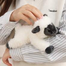 1pc Cute Cartoon Lamb Plush Doll, Soft Skin-Friendly 3D Little Goat Sofa Pillow For Living Room, Bedroom, Bay Window Decor, Gift For Best Friend Birthday, Photo Prop, Home Decor, Mother's Day, Halloween, Children's Day Gift - Multicolor - View 7