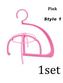 nunify Stand Wig Plastik, Rak Wig Gantung, Dapat Menggantung Banyak Wig, Warna Hitam Pink, Tahan Lama, Braket Kait Wig yang Dipasang di Dinding, Tempat Penyimpanan dan Penataan Wig, Desain Praktis untuk Latihan dan Pengeringan Wig. - View 10