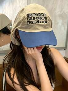 1pc Women's Quick-Dry Letter Embroidered Baseball Cap, Multifunctional, Outdoor Sun Protection, Suitable For Cycling, Beach And Daily Use - Multicolor - View 5