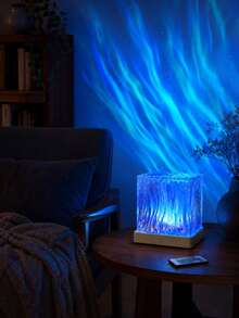 Artistic Square Ambient Lamp, 16-Color RGB Aurora Or Ripple Light With Touch Switch - 多色光 - 查看 4
