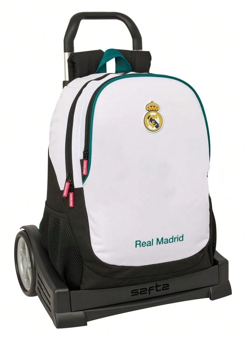 Real Madrid 皇家馬德里 Equip. 26/27 緊湊型 Evolution 帶輪書包,可拆卸一體式拉桿,高 85 厘米,2 個隔層,尺寸 32x16x44 厘米 - 偉大的進化汽車 - 查看 1