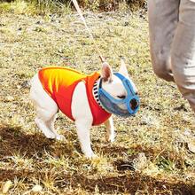1pc Upgraded Breathable Mesh Dog Muzzle, Adjustable Buckle, Anti-Bite Anti-Swallow Muzzle, Suitable For Pug And Bulldog - Multicolor - View 5
